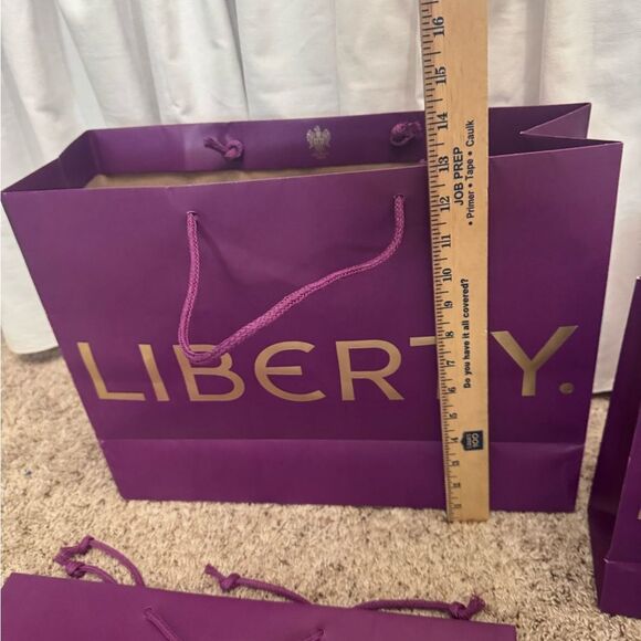 Liberty of London Shopping Bag - Purple‎ & Gold set of seven - Picture 5 of 12
